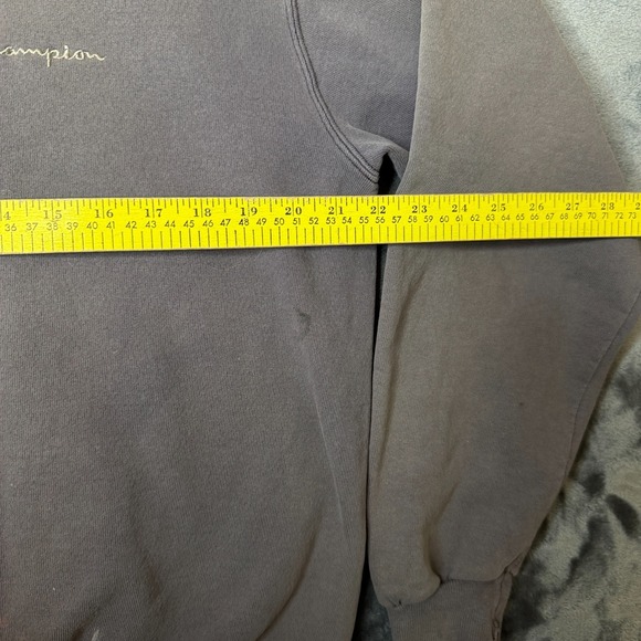 Vintage Champion Faded Long Sleeve Gray Pullover Size Large - Picture 5 of 7